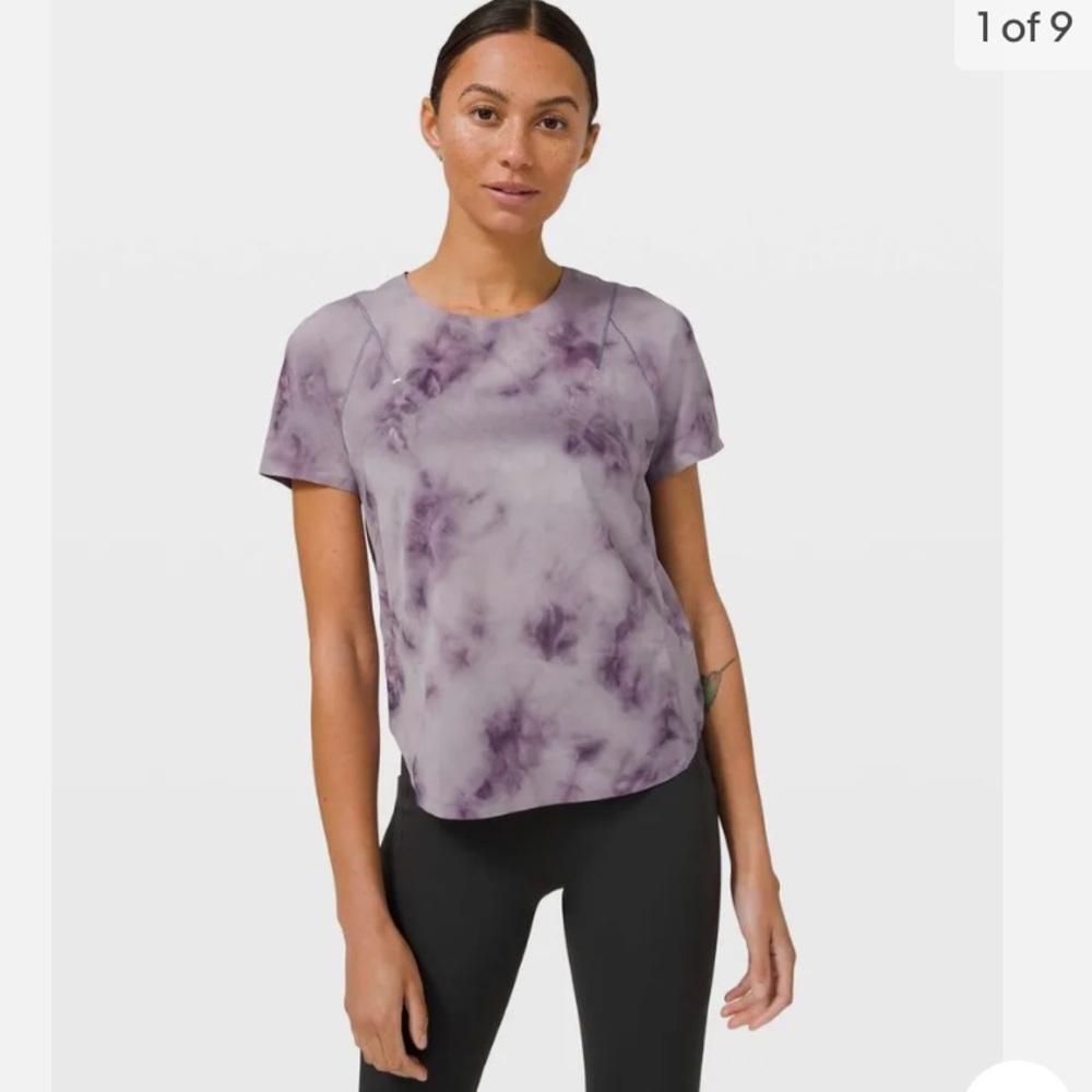Lululemon Lightweight Run Kit Short Sleeve Tidal Dye